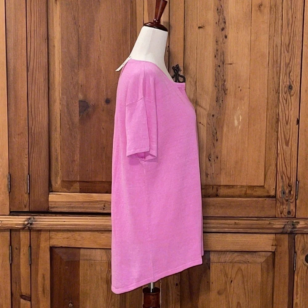 NWT Talbots 100% Linen Pink Tunic Sz. MD. - Picture 3 of 12